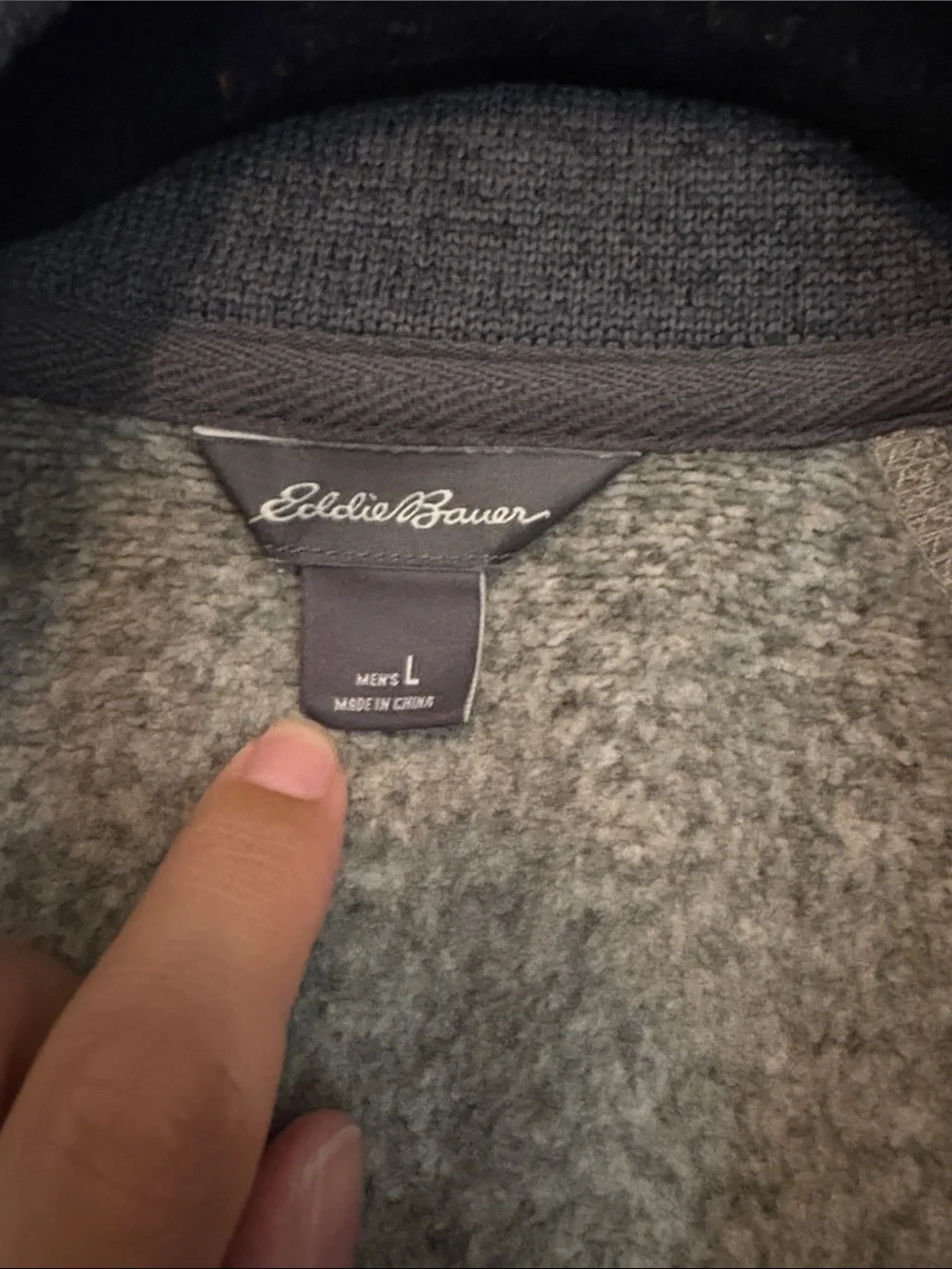 Eddie Bauer Men's Heather Gray Fleece Vest